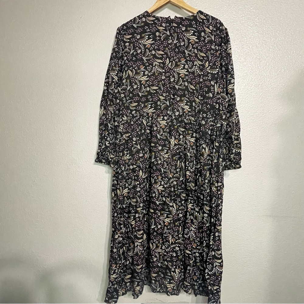 Lane Bryant wrap black white Sleeves print Midi Dress - Picture 5 of 16
